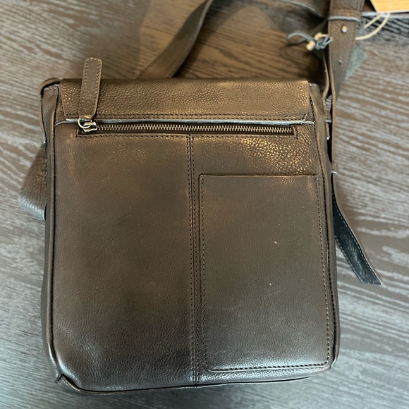Black Leather Satchel (made in India) - Picture 2 of 10